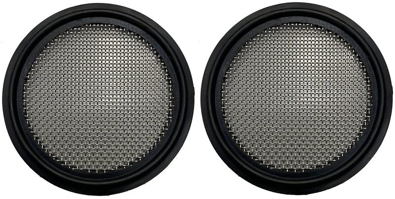 DR.COMPONENT 2" Sanitary Tri-Clamp Gaskets (Pack of 2), Bonded Type Screen (#20 Mesh/ 841 μm) Gaskets, Black EPDM - Image 2