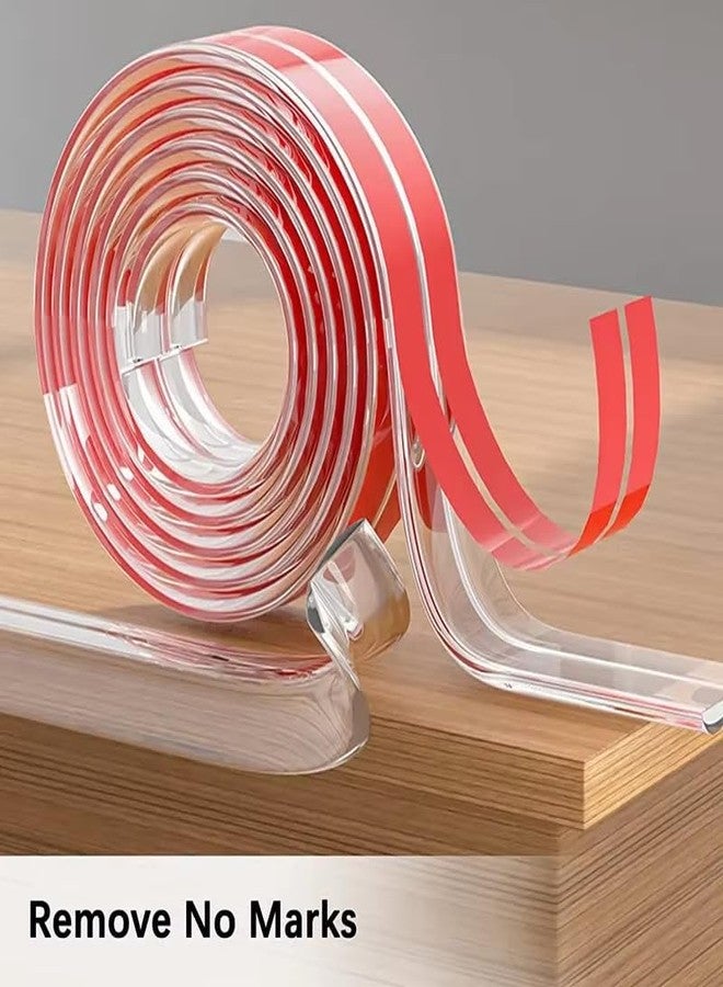 GNEY 5 Meter Transparent Baby Safety Corner Guard Strip | Edge Protector for Furniture | Soft Anti-Collision Bumper | Table & Corner Cushioning Roll | Child Proofing Protection for Toddlers Infants - Image 3