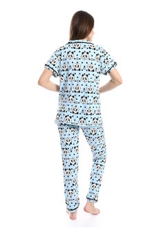 Caesar Women Pajama Set With Pants And Button Design  - Image 4