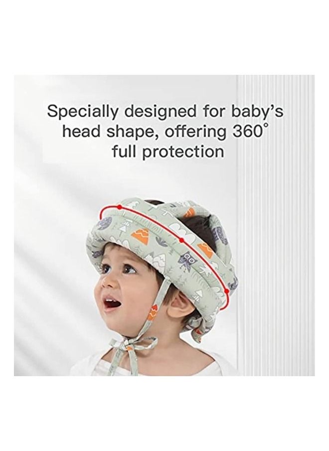 HXDream - Baby Safety Helmet,Baby Head Protector, Breathable Head Guard Cute Hat 2 PCS, Adjustable No Bump Hard Hat Head Pad Crash Cap for 6-36 Months Crawling Walking（forest + starfish） - Image 1
