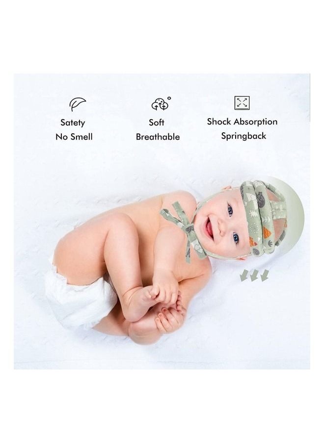 HXDream - Baby Safety Helmet,Baby Head Protector, Breathable Head Guard Cute Hat 2 PCS, Adjustable No Bump Hard Hat Head Pad Crash Cap for 6-36 Months Crawling Walking（forest + starfish） - Image 1