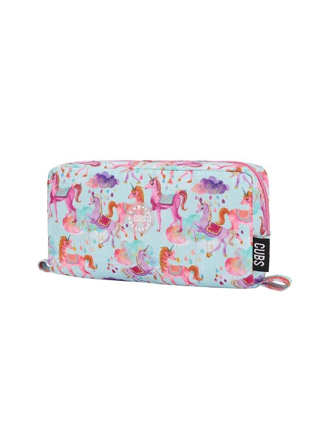 Cubs Junior Baby Blue Baby Unicorn Glittery Multicolor Pencil Case