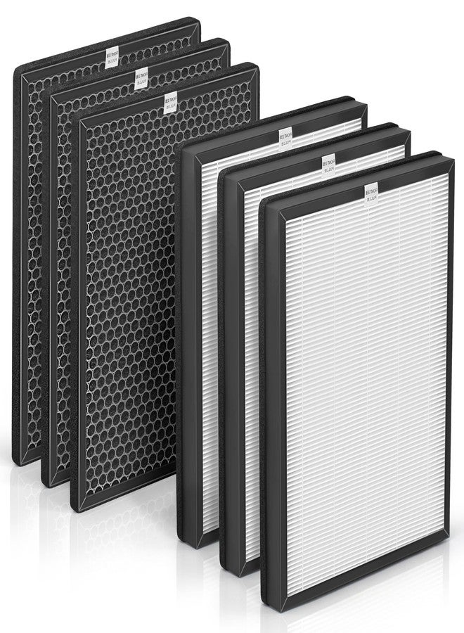 Keedal 3-Set Alexapure Breeze Filter Replacement AP-B103 and AP-B104 Compatible with Alexapure Breeze Air Purifier AP-B102 and 3049, 3x True High-Efficiency Filter & and 3x Activated Carbon Filter AP-B104 - Image 1
