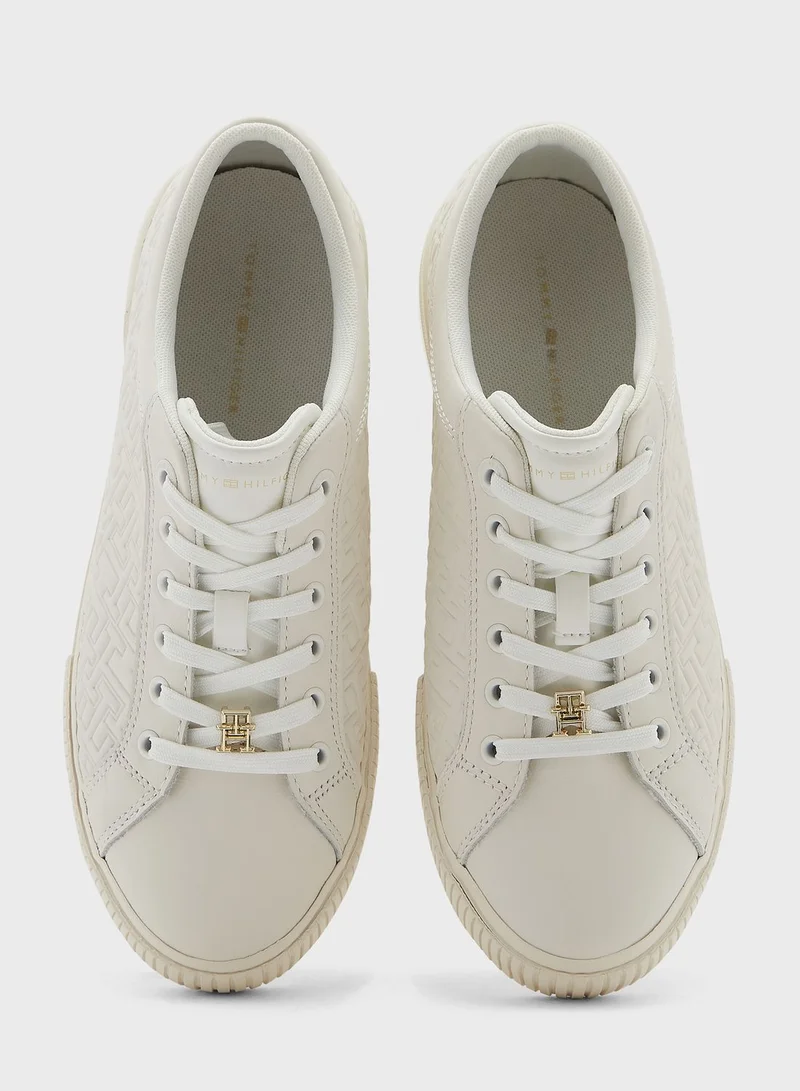 TOMMY HILFIGER Monogram Lace Up Sneakers