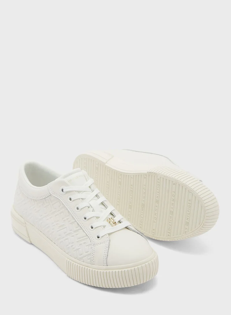 TOMMY HILFIGER Monogram Lace Up Sneakers