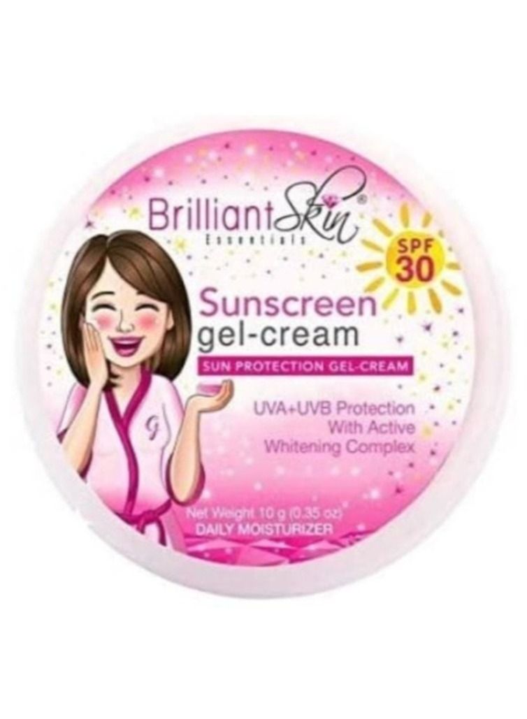 سكين بريليانت سكين اسينشالز كريم تبييض للوجه وكريم جل واقي من الشمس 10 جم