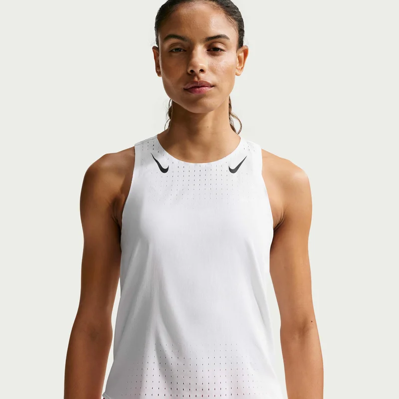 Nike White Women's AeroSwift Dri-FIT ADV Running Tank Top for Women | Best Price UAE