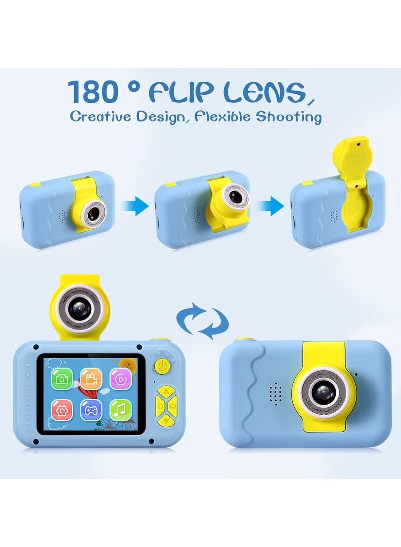 TIGER OKC02 Kids Digital Camera with 2-Inch LCD Screen & Flip Lens | Fun, Durable, Easy-to-Use Blue Camera for Children | Capture Photos, Videos & Selfies Effortlessly - Image 3