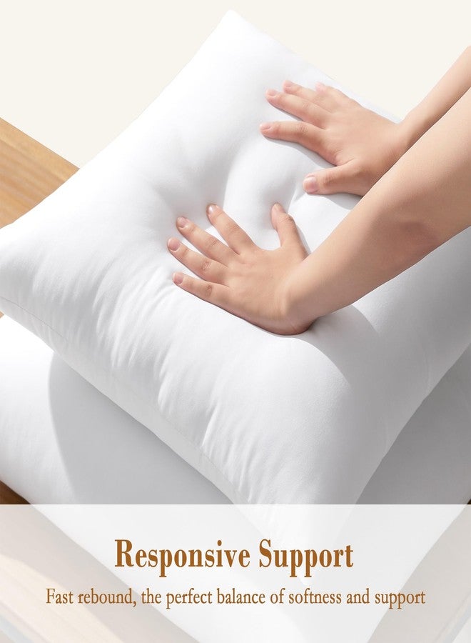 بيورداون حشوات وسائد puredown® مقاس 18x18، حشوات وسائد مربعة ناعمة ورقيقة، طقم من قطعتين، وسائد زينة للأريكة والسرير وديكور المنزل - Image 3