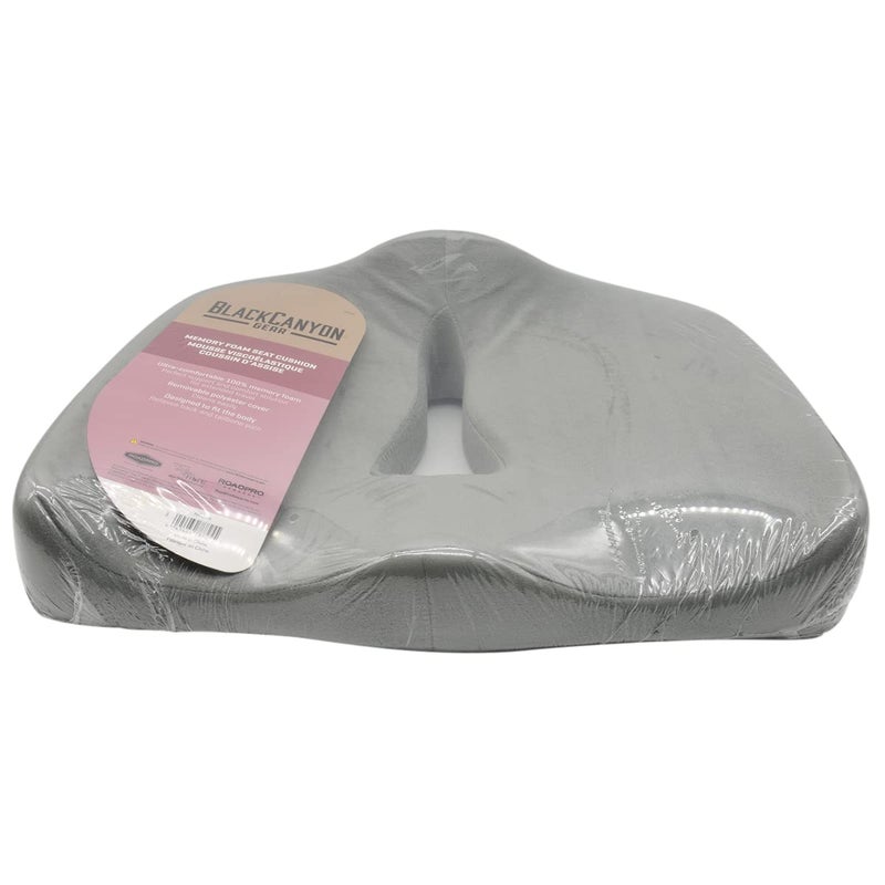 RoadPro RPC16 Memory Foam Seat Cushion - Office Chair Cushion and Car Truck Accessory - Gray - Image 2