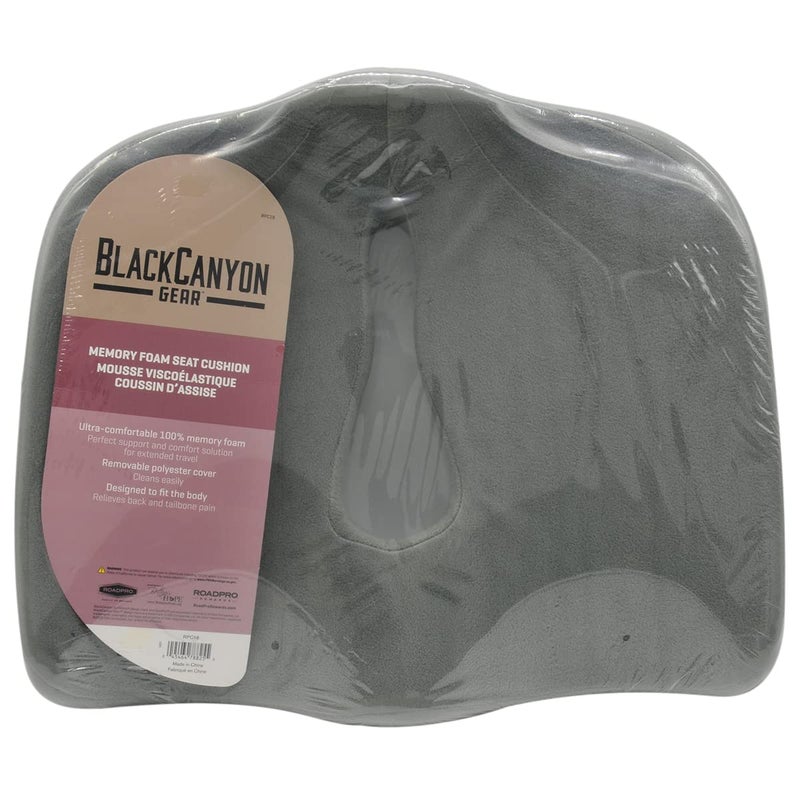 RoadPro RPC16 Memory Foam Seat Cushion - Office Chair Cushion and Car Truck Accessory - Gray - Image 3