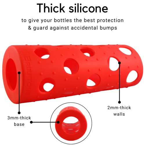 Brieftons Silicone Sleeves: 6-Pack Insulated Anti-Slip Protection Covers, Ultra Thick & Durable, Better Than Neoprene & Rubber, Also Perfect for Aquasana, Pratico Kitchen, Epica & Other Glass Bottles - Image 4