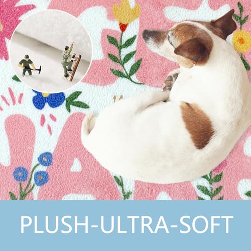 SHIYUE Cute Get Naked Flower Bath Mat，Ultra Soft and Fluffy Microfiber Water Absorption Non Slip Mat for Bedroom Kitchen Bathroom Rug(18"×26" Pink) - Image 4