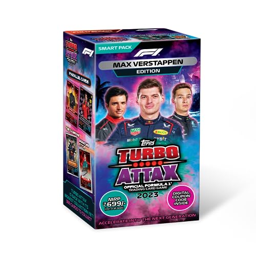 Topps Kids F1 Turbo Attax Trading and Collectible Card Game (Smart Pack- Max Verstappen verison) - Image 3