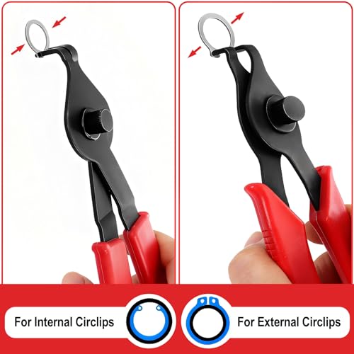 Doaho 10pcs Snap Ring Pliers Set,Internal & External Circlip Pliers for Removal and Installation of Automotive Retaining Rings With Straight/Bent Jaw,Hook and Pick - Storage Case - Image 5