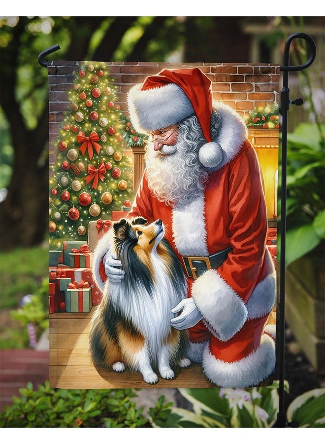 Caroline's Treasures Dac4156Gf Sheltie And Santa Claus Garden Flag Mailbox Flag Decorative Yard Flag Banner Outside Patio Artwork Yard Flower Beds, Garden Size, Multicolor - Image 3