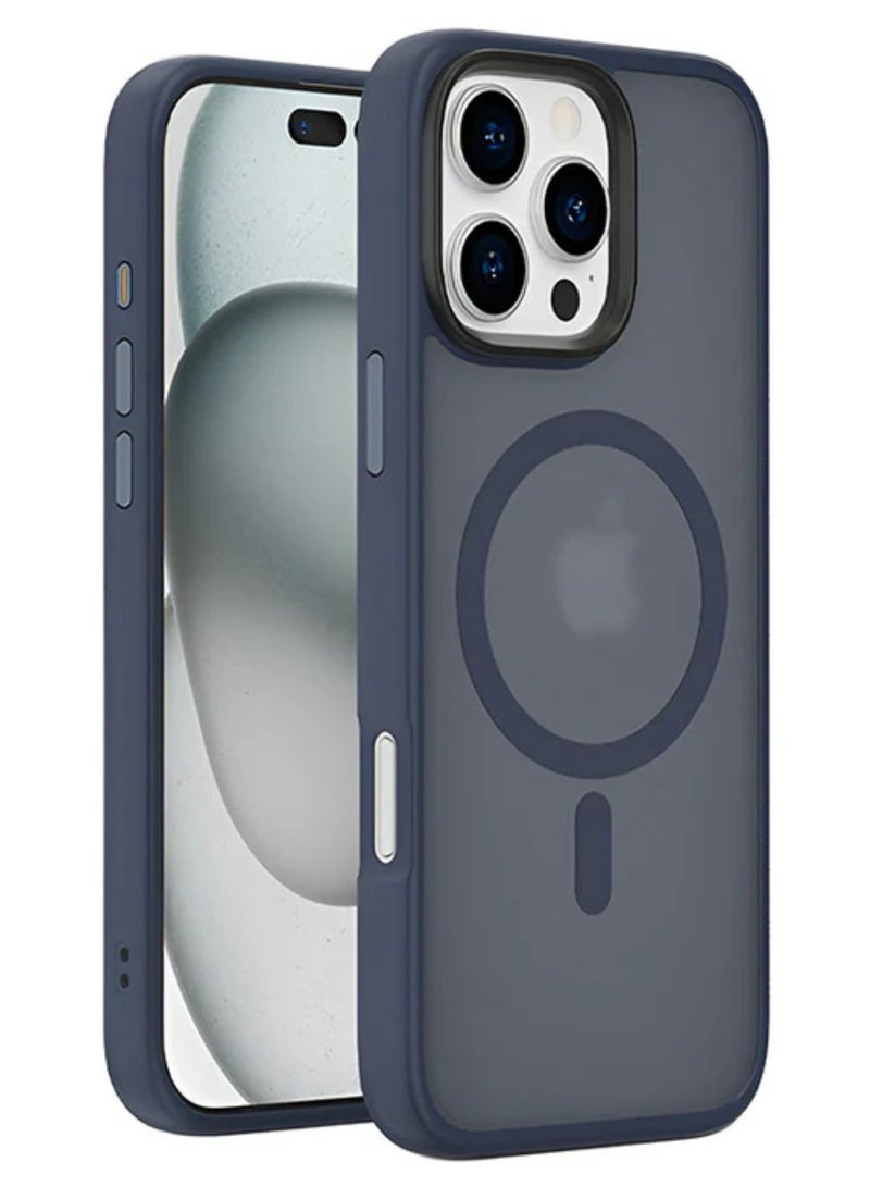 XLogix FrostX for iPhone 16 Pro Case, Frosted Blue - Slim Protective Cover with MagSafe Compatibility | Shockproof & Scratch-Resistant Design, FrostX Series - Image 1
