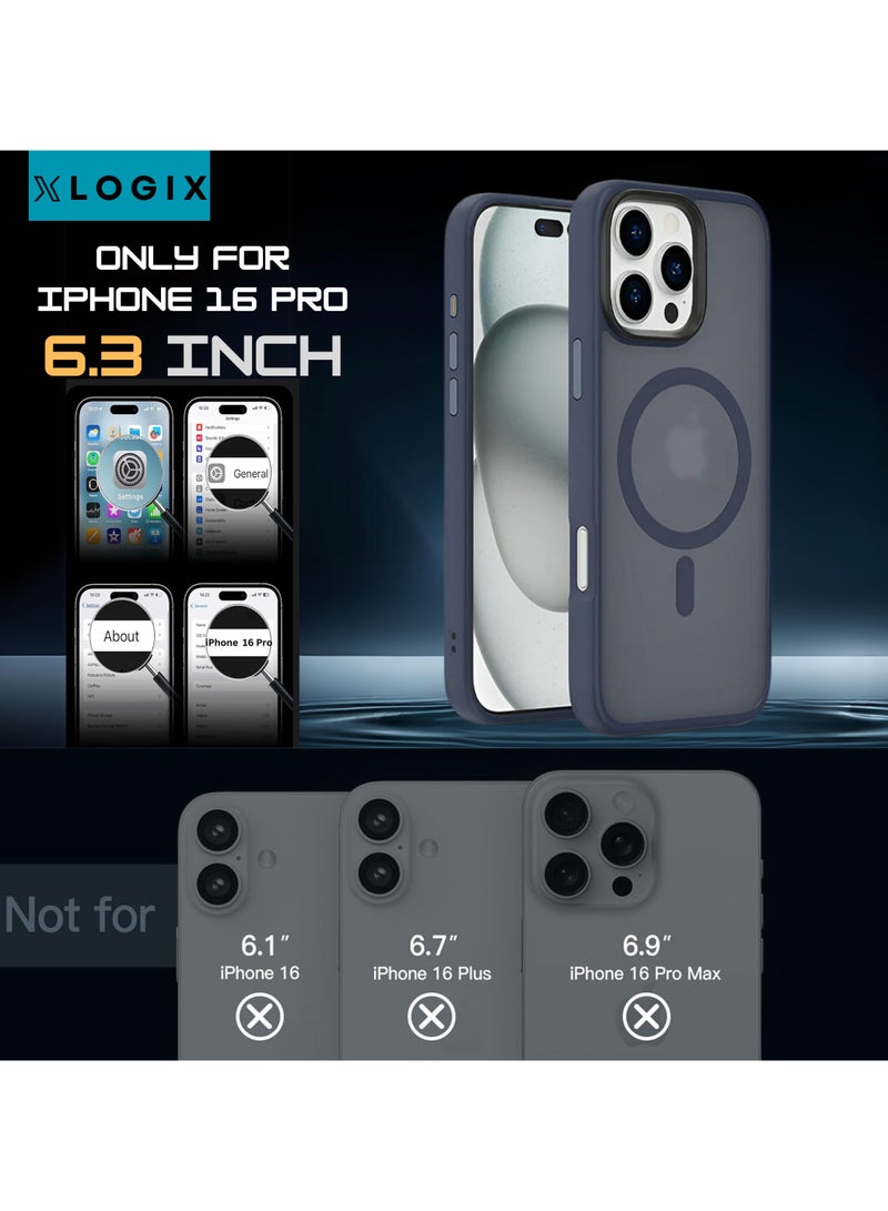 XLogix FrostX for iPhone 16 Pro Case, Frosted Blue - Slim Protective Cover with MagSafe Compatibility | Shockproof & Scratch-Resistant Design, FrostX Series - Image 5