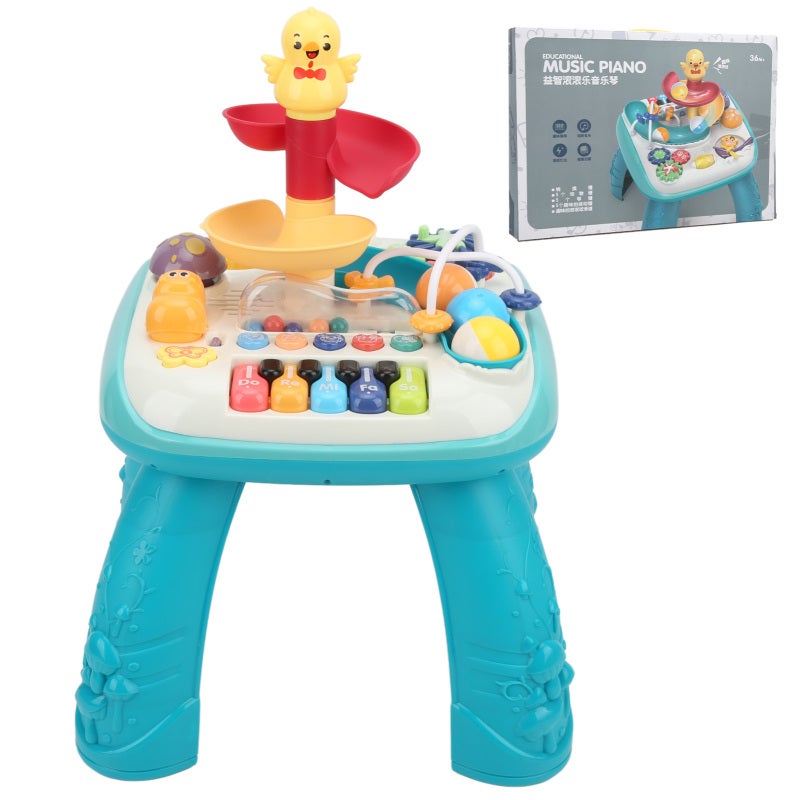 Baby Musical Toy 5 Keys Multi-Mode Rotating Balls - Early Learning Toy Music Activity Center for Toddlers - Image 1