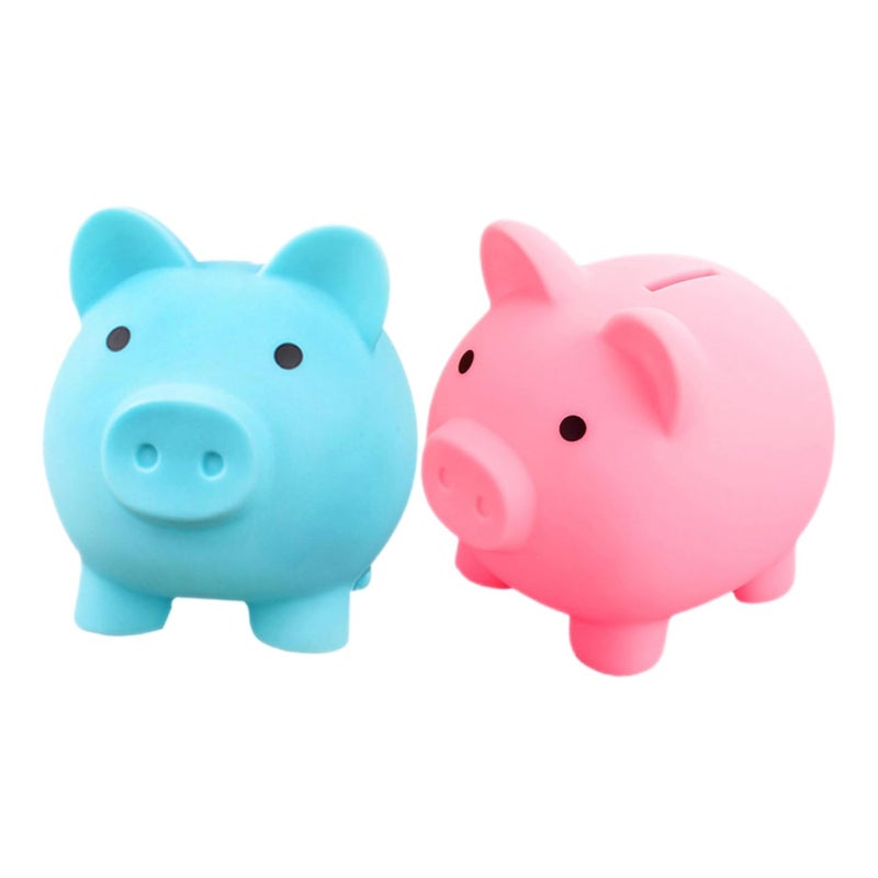 Cute Cartoon Piggy Bank Unbreakable Plastic Money Jar For Kids Savings Decoration - Image 2