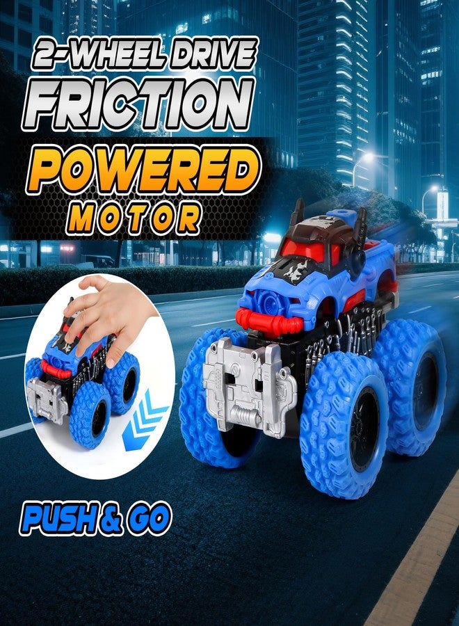 Gloween Monster Trucks Toys for Kids, 6 Pack Friction Powered Push and Go Cars, Great Christmas Birthday Party Gifts for Boys Girls Age 3-5 4-7 - Image 3