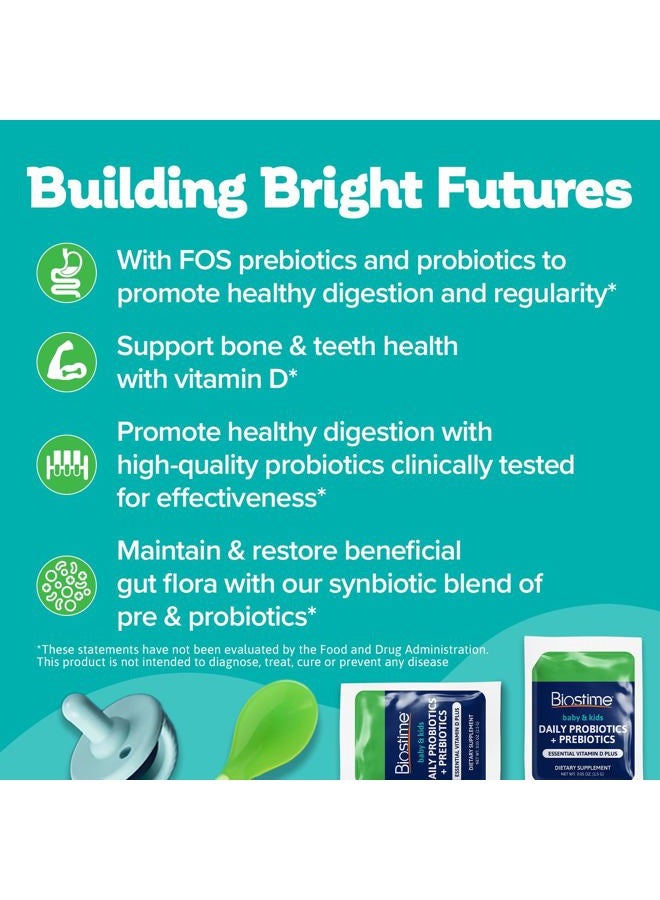 Biostime Infant Baby Toddler Kids Probiotic & Prebiotic with Vitamin D | Baby Probiotic Powder | Kids Immune Support | Constipation Relief for Babies * | Supports Digestion, Gas Relief | 28 Packets - Image 2
