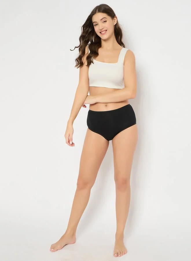 Clovia Clovia Women Pack of 3 Plain High Waist Hipster Briefs