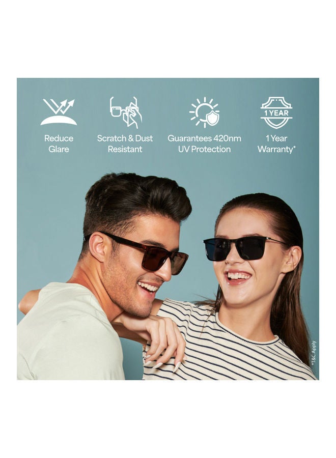 VINCENT CHASE Unisex VINCENT CHASE By Lenskart | Unisex Wayfarer Shape Sunglasses - VC S14526 - Lens Size: 62 Mm - Image 5