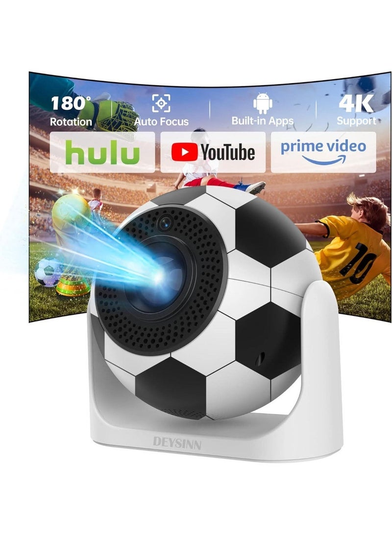 GEEK SPACE JY360 Smart Mini Projector with Android 13, Native HD, 4K Supported, Dual WiFi 2.4G/5G, Bluetooth 5.0, Auto Focus & Auto Keystone - Image 3