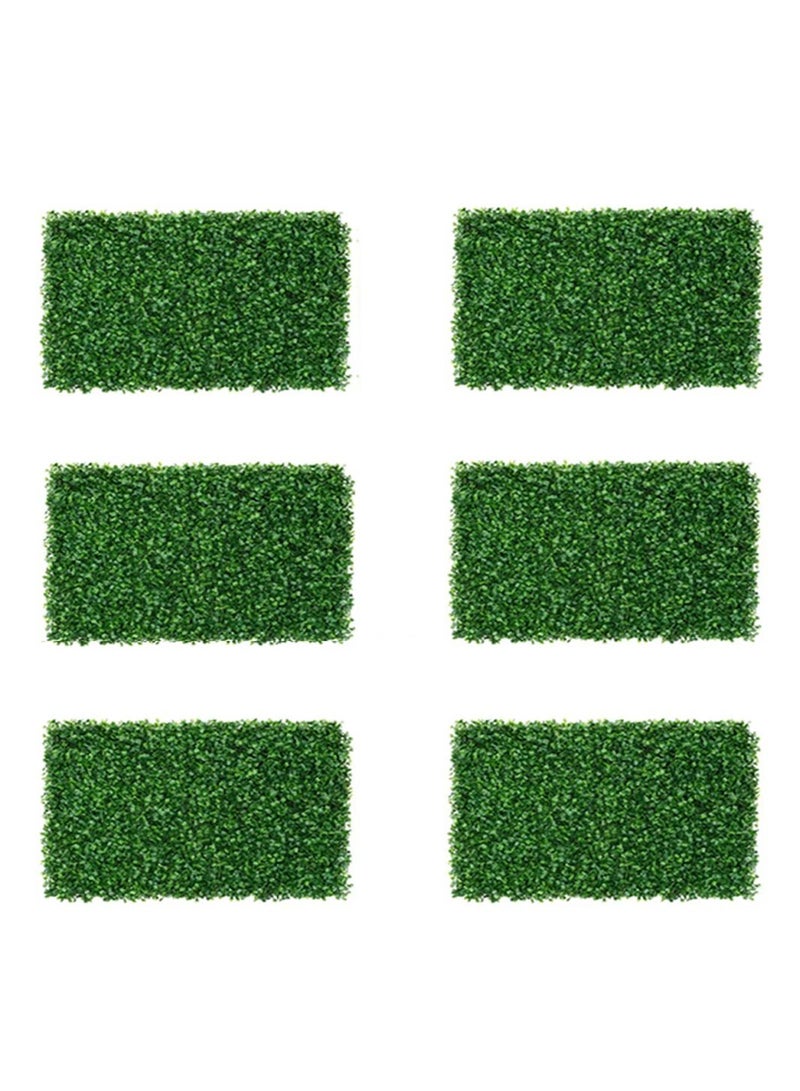 FFD Artificial Wall Grass Panels Artificial Faux Hedges Eucalyptus Leaf Plastic Turf Wall Grass For Home Garden Wall Decoration 6pcs - Image 1