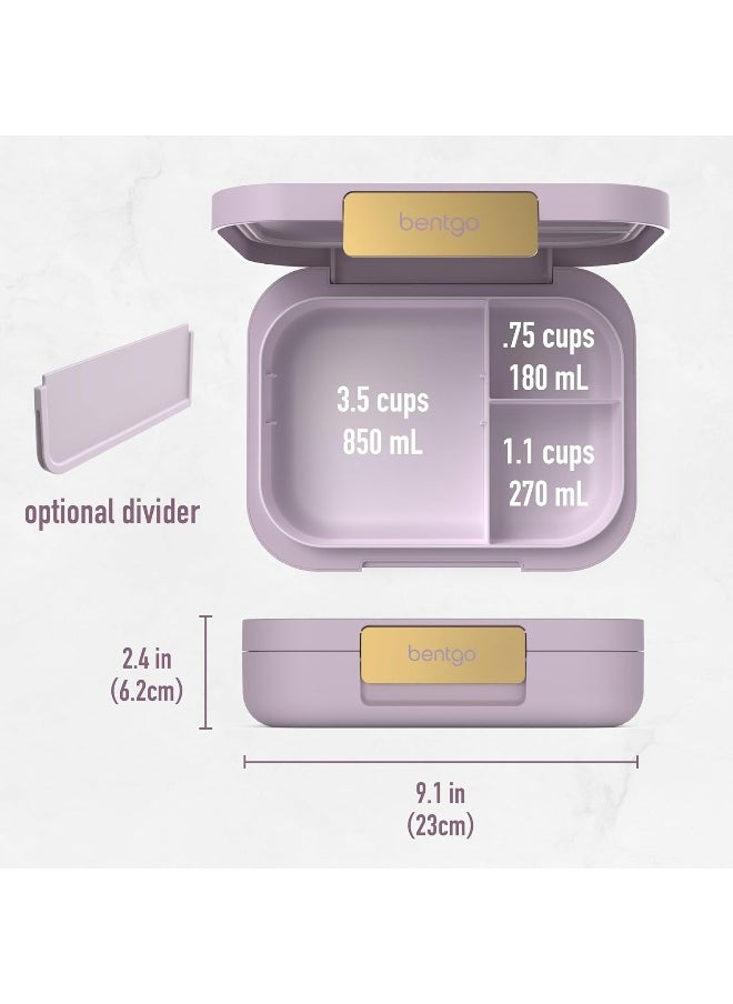Bentgo - Bentgo Modern - Versatile 4-Compartment Bento-Style Lunch Box, Leak-Resistant, Ideal for On-the-Go Balanced Eating - BPA-Free, Matte Finish and Ergonomic Design (Orchid) - Image 1