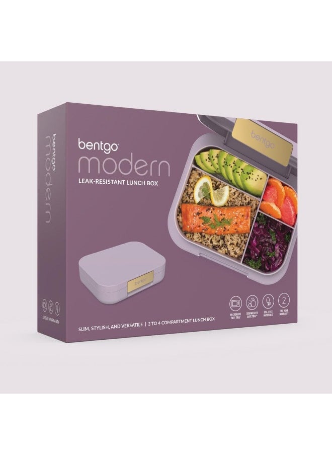 Bentgo - Bentgo Modern - Versatile 4-Compartment Bento-Style Lunch Box, Leak-Resistant, Ideal for On-the-Go Balanced Eating - BPA-Free, Matte Finish and Ergonomic Design (Orchid) - Image 1