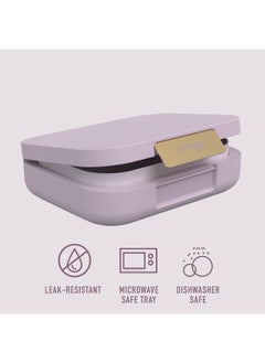 Bentgo Bentgo Modern - Versatile 4-Compartment Bento-Style Lunch Box, Leak-Resistant, Ideal for On-the-Go Balanced Eating - BPA-Free, Matte Finish and Ergonomic Design (Orchid)  - Image 3