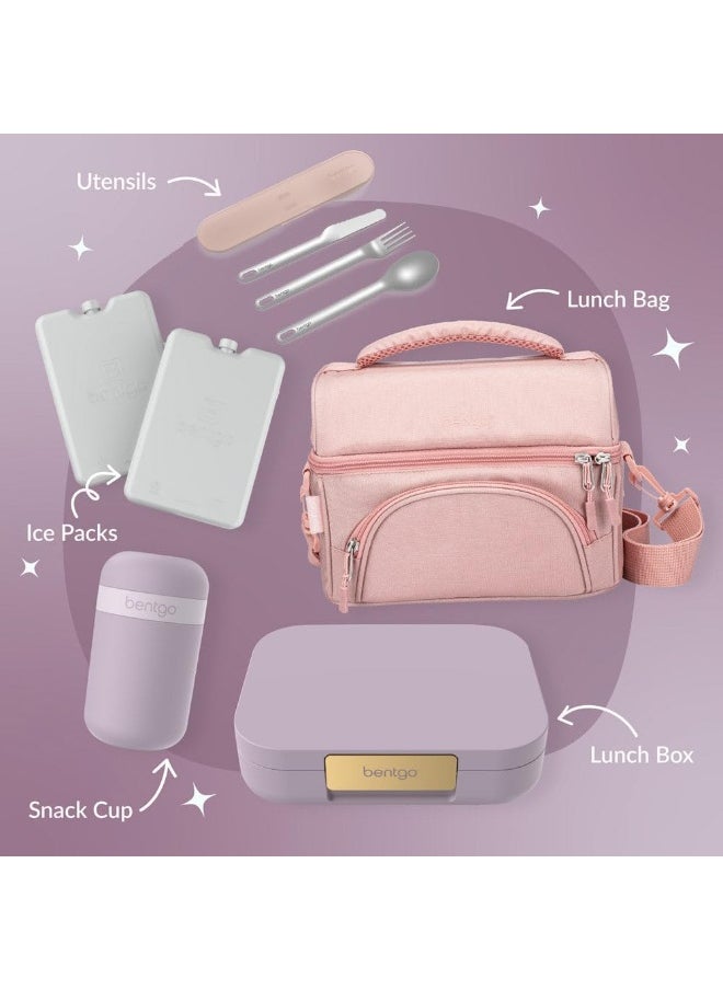 Bentgo - Bentgo Modern - Versatile 4-Compartment Bento-Style Lunch Box, Leak-Resistant, Ideal for On-the-Go Balanced Eating - BPA-Free, Matte Finish and Ergonomic Design (Orchid) - Image 1