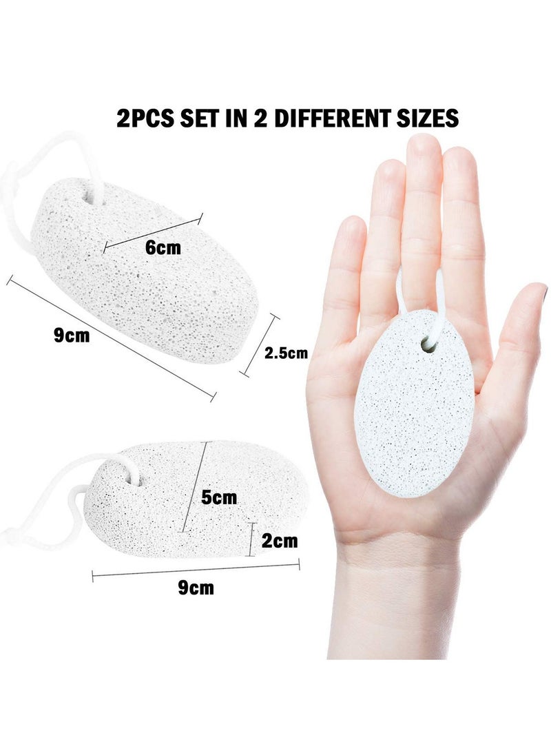 Excefore - Pumice Stone, Callus Remover for Hard and Dead Skins, Foot Scrubber & Pedicure Tools for Men & Women Feet  2Pcs - Image 1