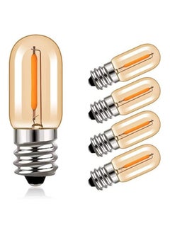 Y&D E14 LED Light Bulbs, T16 0.6W Vintage Edison Screw Bulb Tubular Night Mini Warm White 2200K Amber for Sewing Machine Refrigerator, Non-dimmable (Mini 5Pcs)  - Image 1