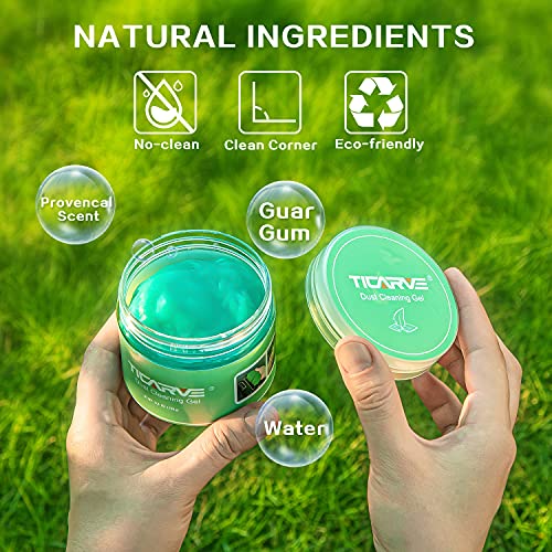 TICARVE Cleaning Gel for Car Detailing Car Cleaning Putty Auto Detailing Gel Detail Tools for Car Interior Cleaner Kit Car Vent Cleaner Automotive Car Cleaner Green - Image 4