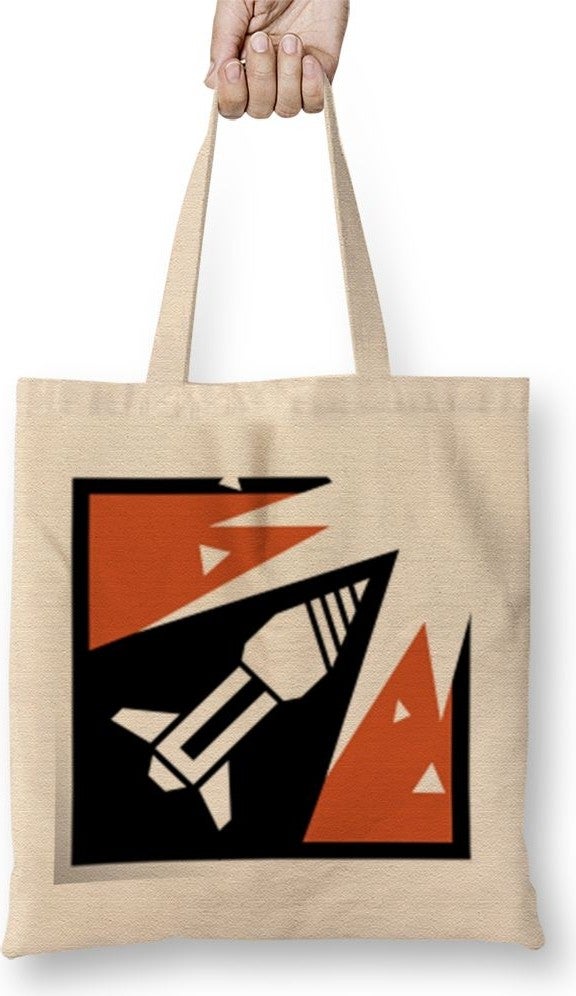 Baskı Dükkanı Print Shop Art Estampas Camisetas R6 Ash Cloth Bag Long Handle