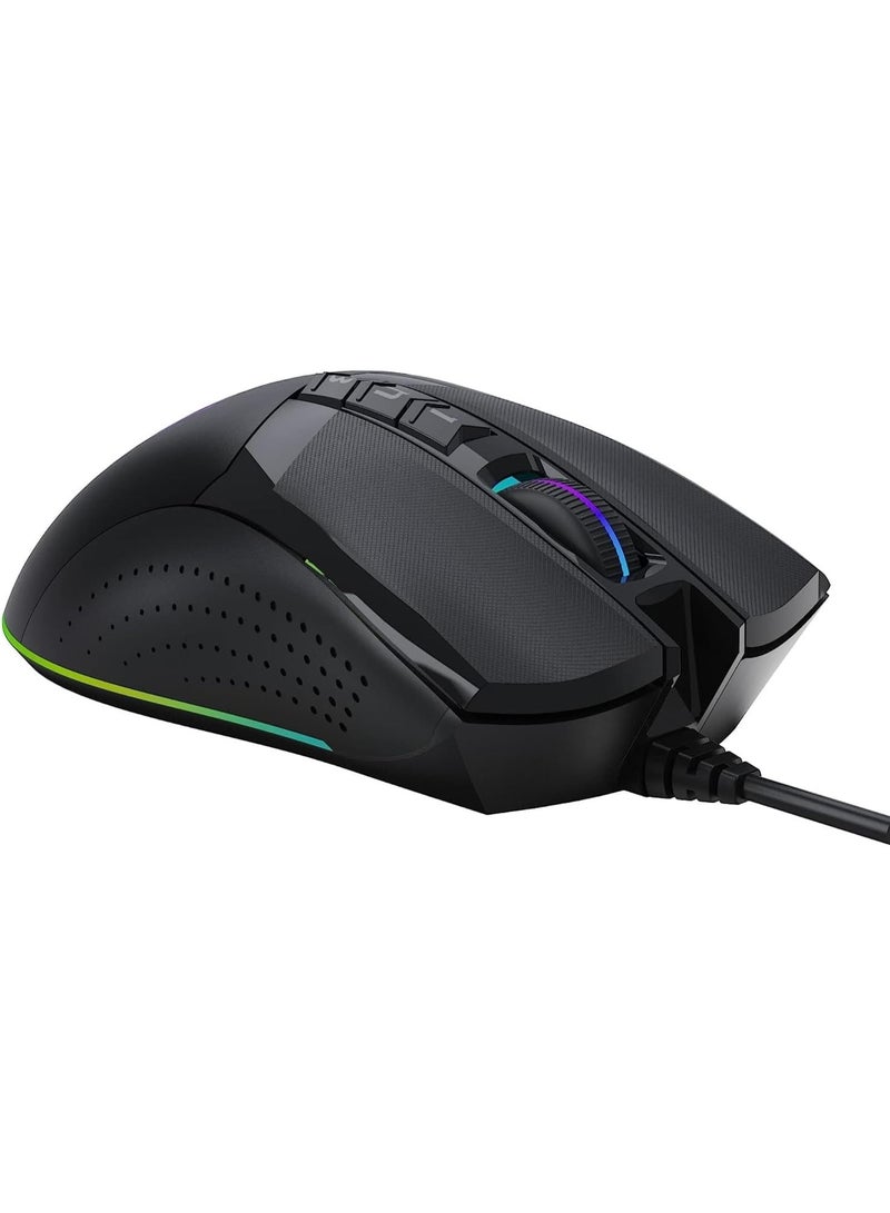 Bloody For Bloody W90-Max Gaming Mouse RGB – 4 Core Activated – 4 Types LOD Setting Switch – 10,000 CPI / 250 IPS / 2000 Hz Report Rate – 4M Onboard Memory – Dual-Injection Rubber Wheel | Black - Image 3
