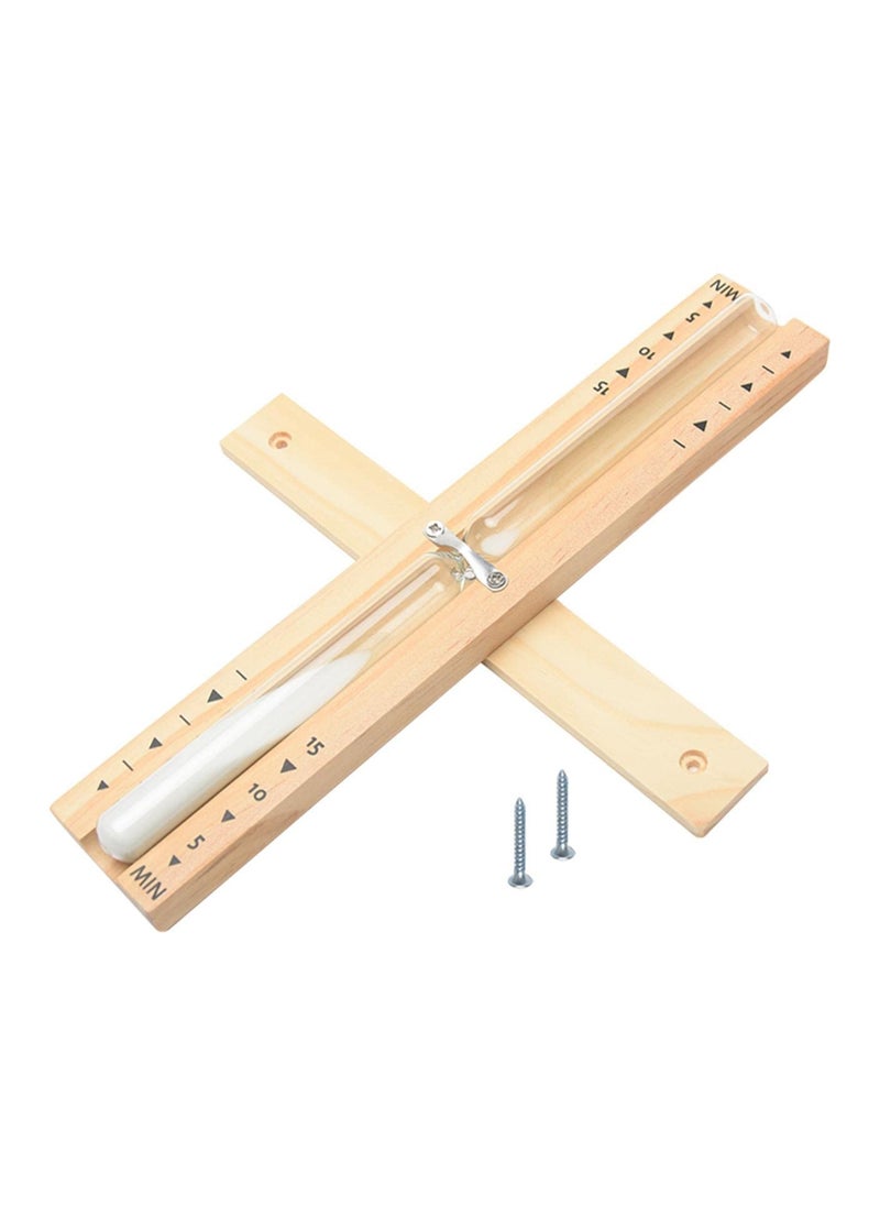KASTWAVE Sauna Hourglass Sand Timer 15 Minute, Rotating Wooden Sauna Hourglass with White Sand, Reloj De Aren, Heat Resistant Sand Clock Hour Glass Timer for Sauna SPA Room  - Image 1