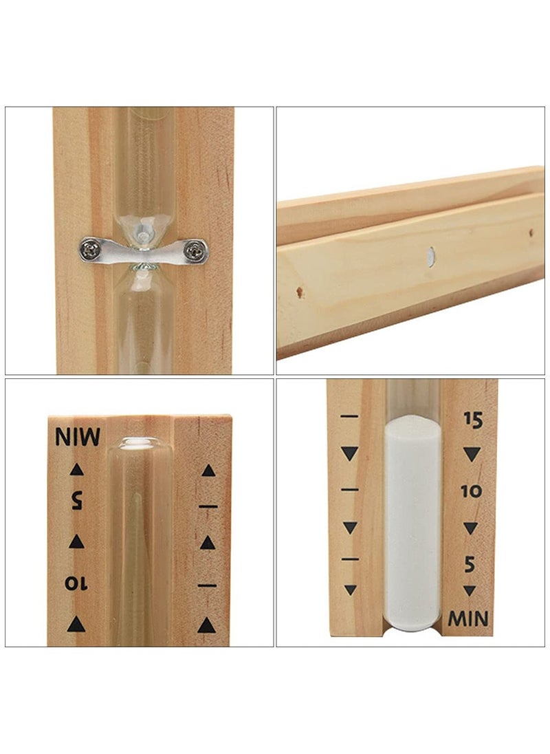 KASTWAVE Sauna Hourglass Sand Timer 15 Minute, Rotating Wooden Sauna Hourglass with White Sand, Reloj De Aren, Heat Resistant Sand Clock Hour Glass Timer for Sauna SPA Room  - Image 4