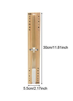 KASTWAVE Sauna Hourglass Sand Timer 15 Minute, Rotating Wooden Sauna Hourglass with White Sand, Reloj De Aren, Heat Resistant Sand Clock Hour Glass Timer for Sauna SPA Room  - Image 2