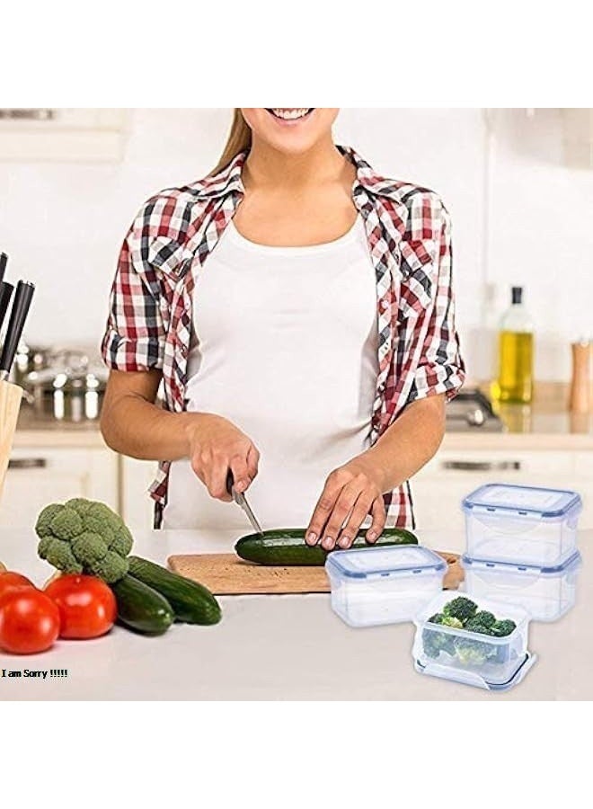 Green Tiger 4Pack Airtight Food Storage Container, Small Meal Prep Containers with Locking Lids, BPA-Free Plastic Bento Lunch Boxes, Microwave, Freezer and Dishwasher Safe - Image 3