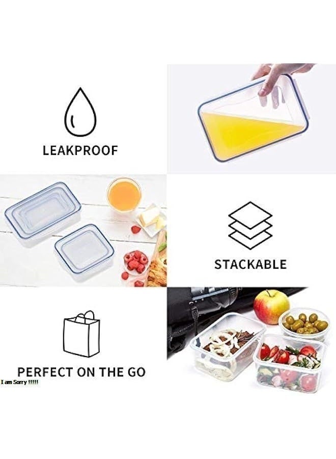 Green Tiger 4Pack Airtight Food Storage Container, Small Meal Prep Containers with Locking Lids, BPA-Free Plastic Bento Lunch Boxes, Microwave, Freezer and Dishwasher Safe - Image 4