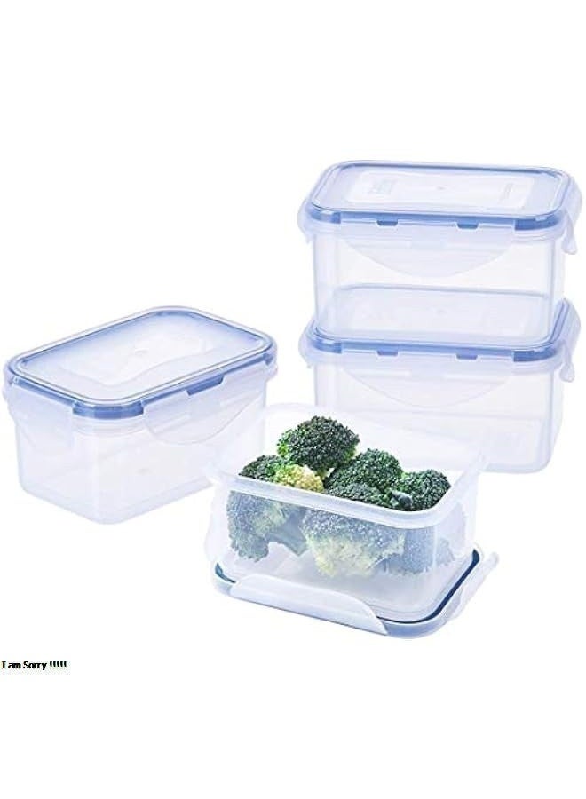 Green Tiger 4Pack Airtight Food Storage Container, Small Meal Prep Containers with Locking Lids, BPA-Free Plastic Bento Lunch Boxes, Microwave, Freezer and Dishwasher Safe - Image 1