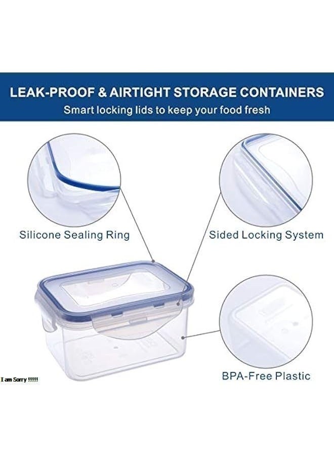 Green Tiger 4Pack Airtight Food Storage Container, Small Meal Prep Containers with Locking Lids, BPA-Free Plastic Bento Lunch Boxes, Microwave, Freezer and Dishwasher Safe - Image 2