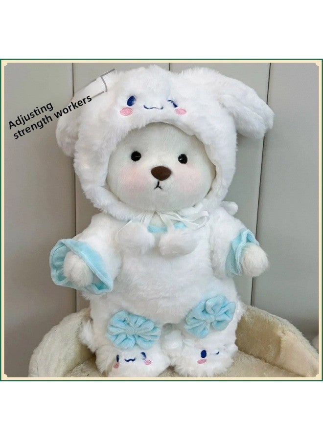 2025 30cm Medium Lena Bear Clothes Little Red Book Shark Coat Suit Net Red Doll Coat-Color:Belle Jumpsuit + Bag-Height:30cm Lina Bear Clothes Bear Not Included - Image 5