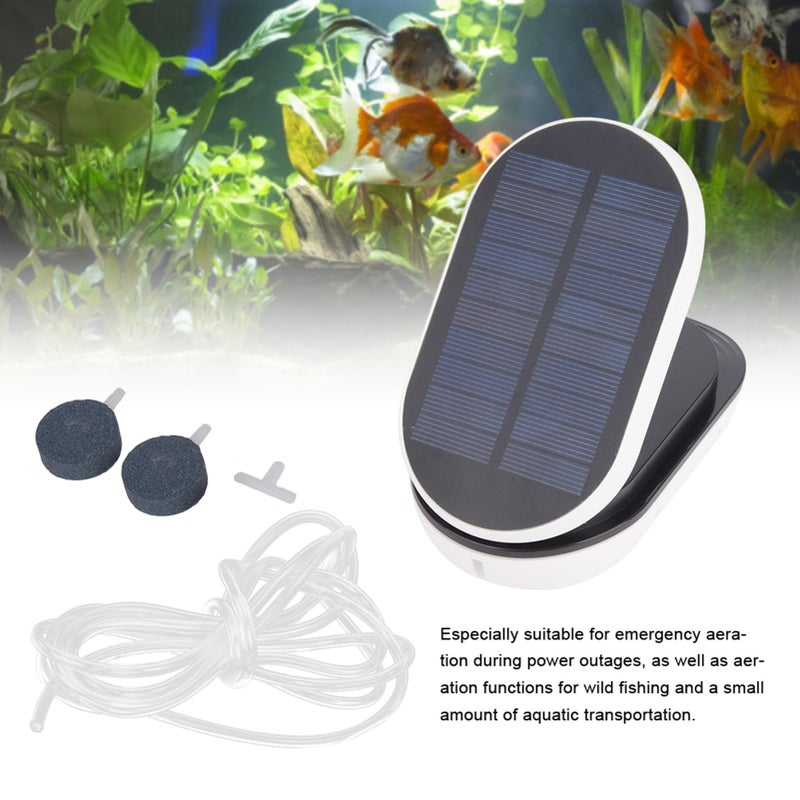 Solar Air Pump For Aquariums Fish Tanks Portable Oxygenator With USB Cable And Bubble Stone - Image 5