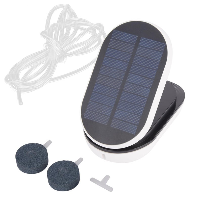 Solar Air Pump For Aquariums Fish Tanks Portable Oxygenator With USB Cable And Bubble Stone - Image 3
