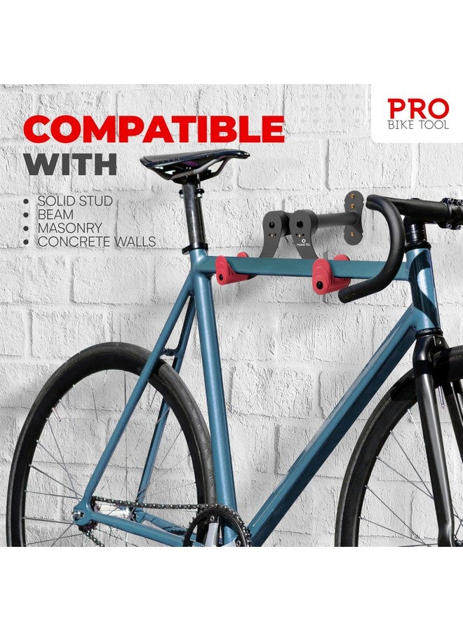 PRO BIKE TOOL Bike Wall Mount - Horizontal Indoor Bike Rack for 1 Bicycle - Bike Rack for Garage - Safe and Secure Bike Hook for Road, Mountain or Hybrid Bikes - Bike Hanger, Bicycle Storage - Image 4